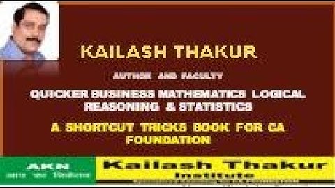 #UNIT TEST- IV EQUATION  BMLRS  MAY-21 ATTEMPT II CA FOUNDATION II KAILASH THAKUR II SHORTCUT TRICKS