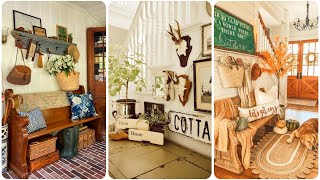 Vintage Style Entryway Decorating Ideas with Thrifted Finds