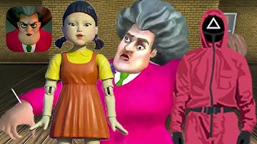 Scary Teacher 3D Squid Game Doll Chapter 1 2 3 4 5 6 7 8 9 10 Gameplay Walkthrough IOS ANDROID