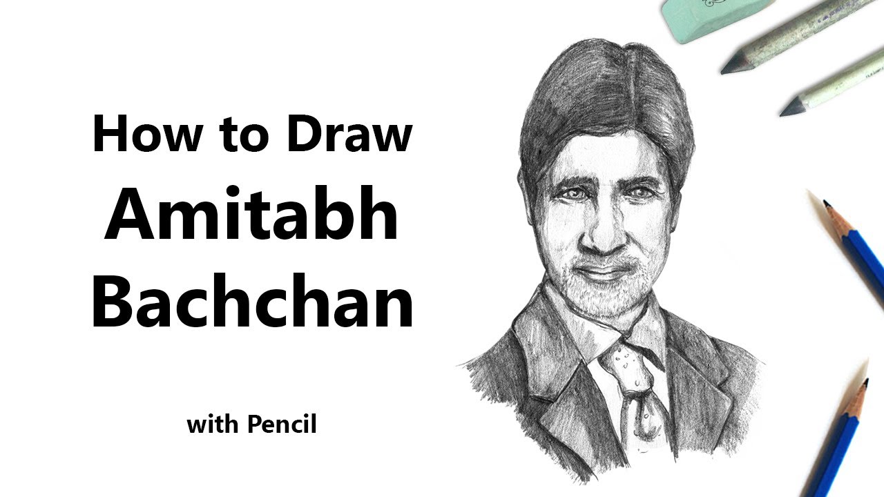 How To Draw Amitabh Bachchan Step by Step Outline Tutorial For Beginners -  YouTube