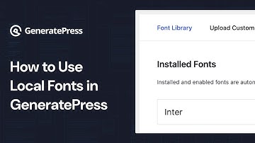 GeneratePress Font Library - Host Your Fonts Locally for Better Performance and Privacy