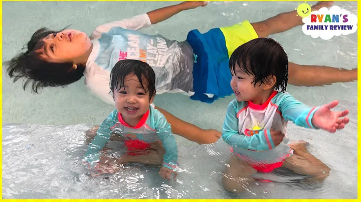 Kids Indoor Swimming Pool Playtime with Ryan, Emma...