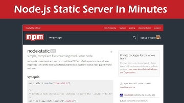 Node.js Static Server in Minutes