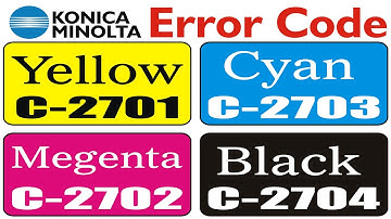 konica minolta error code solutions 2701 2702 2703 2704 print quality issue solid colour come