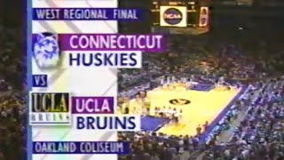 UCLA vs UConn 1995 NCAA West Regional Final Basketball Full Game (VHS)
