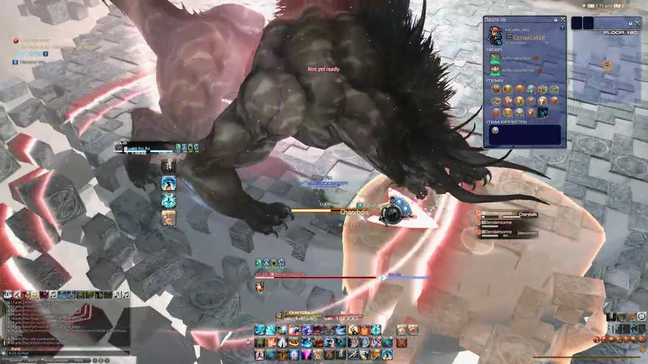 Palace of the Dead Solo |  Floor 180 - Gunbreaker (GNB) Healing Strategy - Patch 7.45