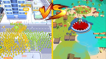 Crowd City Vs Hole.io : Gameplay Walkthrough Part 3 - Biggest Crowd Map Control (iOS, Android)