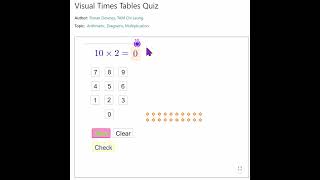 Visual Times Tables Quiz