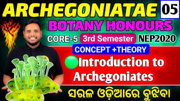 Introduction to archegoniates|botany honours core 5 | bsc botany honours core-5| 3rd semester botany