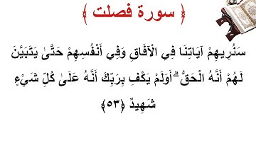 سورة فصلت الأية 53