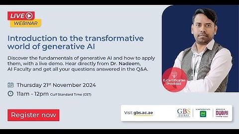 Webinar : Introduction to Generative AI: Unlocking Creative Potential