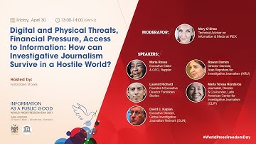 How can investigative journalism survive in a hostile world? - 2021 #WorldPressFreedomDay Conference