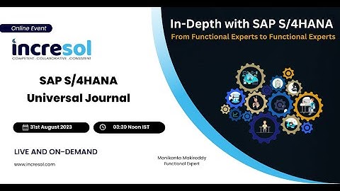 SAP S 4HANA Universal Journal  Part 1