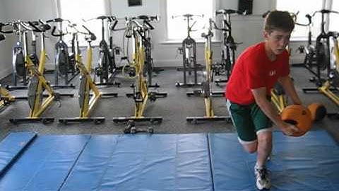 lateral jump with MB rotation