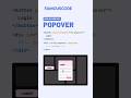 Stop using JavaScript for Popups! 🛑 Native Popover API is Here! 🔥  #shorts