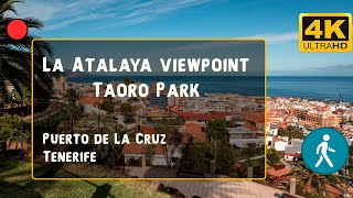 Taoro Park in Puerto de La Cruz, Tenerife. Park overview, cafe, fountain, walk - 4K screenshot 5