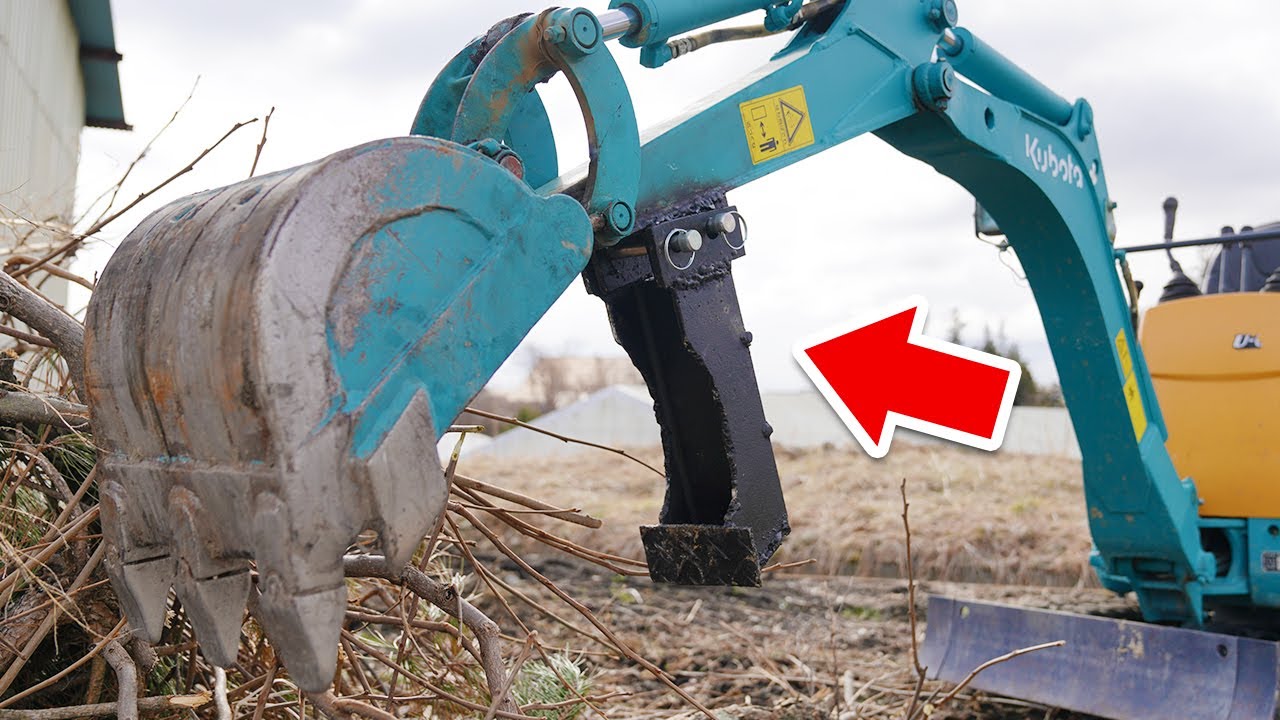 【DIY】バックホー用グラップル作ってみた Excavator Grapple Thumb