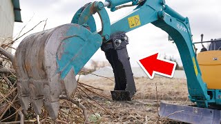 【DIY】バックホー用グラップル作ってみた Excavator Grapple Thumb