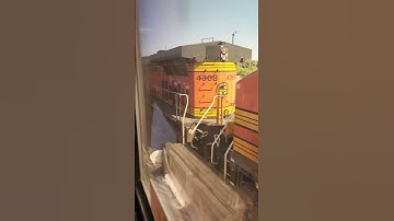 BNSF power with a toasted GE Dash 9 locomotive #5429 train