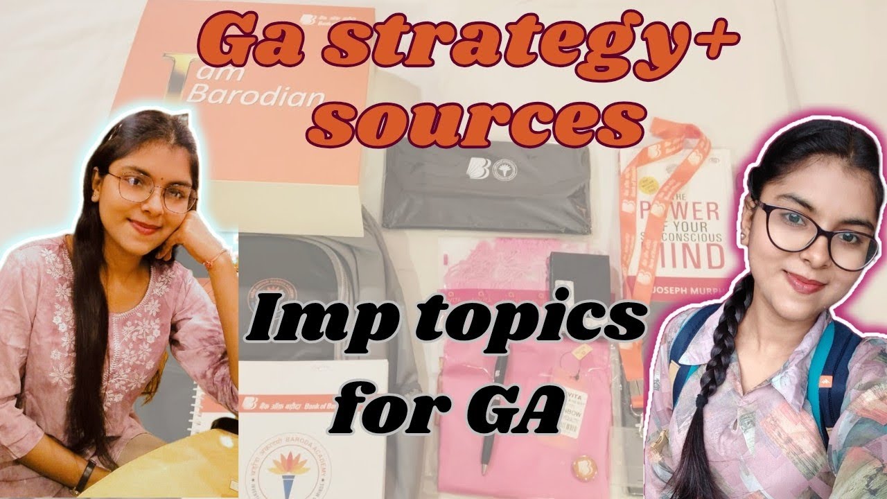 Important topics and best sources for GA📚✨