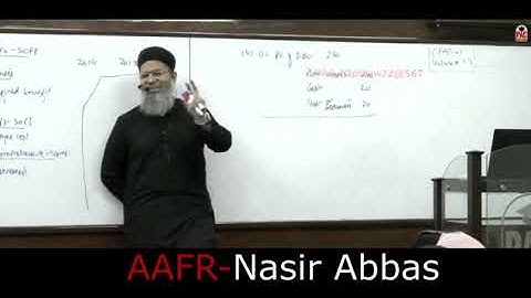 CFAP 01 | AAFR | SIR NASIR ABBAS | LECTURE # 17 | 2024
