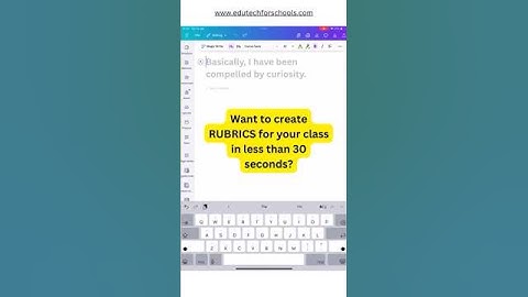 Rubrics using Canva Magic