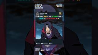 When Every Girl In The Academy Had A Crush On Itachi Uchiha