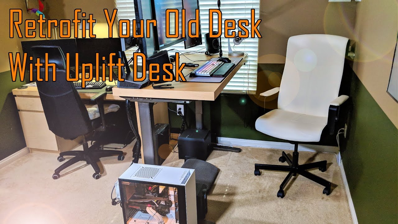 Turn Your Old Desk Into A Modern Sit Stand Desk The Ikea