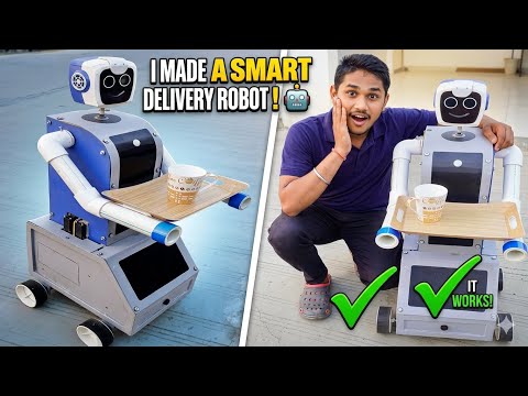 I Built a Smart Food Delivery Robot at Home! 🤖 (Making & Testing)