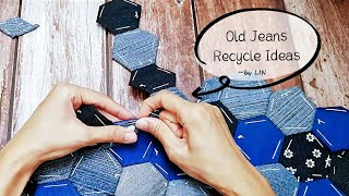 Old Jeans Recycle Ideas ┃Best Out of Waste Old Clothes Reuse 古いジーンズの再利用 ┃ 오래된 청바지의 재사용
