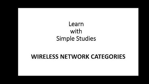 Data Communication: wireless network categories @SimpleStudiesOfficial