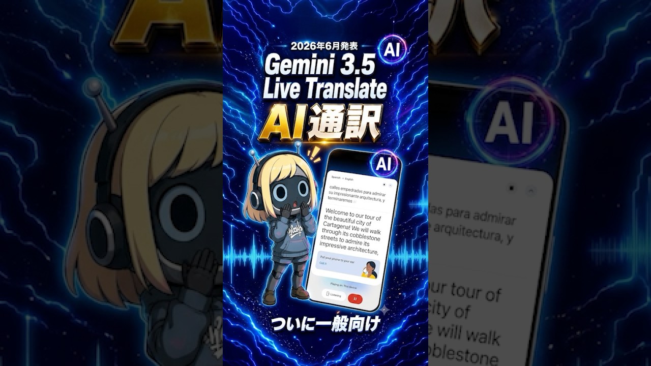 【AI翻訳モデル】Gemini 3.5 Live Translateが革命的|使い方と活用シーンを全解説