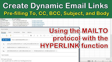 Excel MAILTO Links: Create Personalized Dynamic Emails with CC, BCC, Subject, and Body