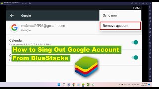 How to Remove Google Account on BlueStacks | Windows