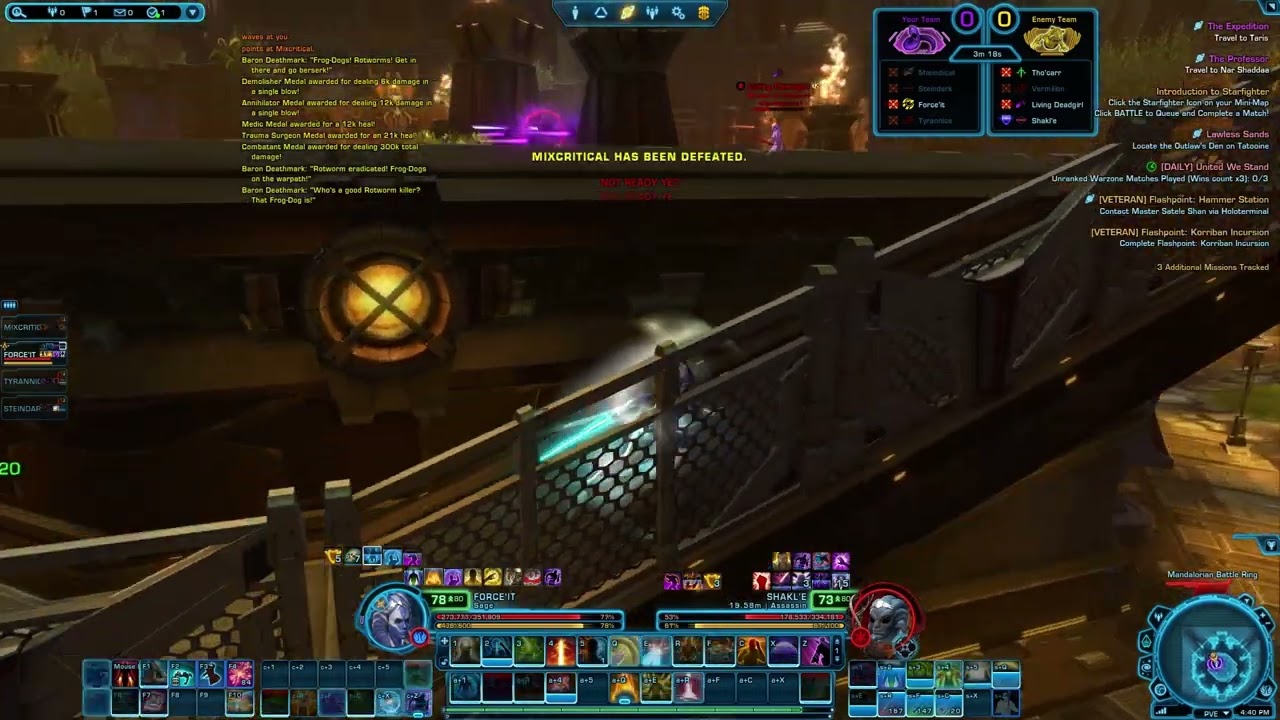 SWTOR FUN 1v3 SAGE BALANCE PVP guide.