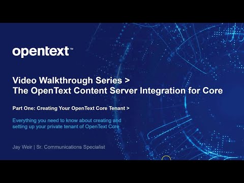 Creating Your Tenant to Try the Content Server Integration