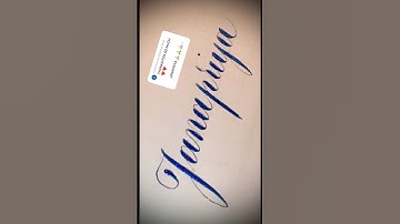 Copperplate calligraphy, tutorial: how I write your name #janapriya