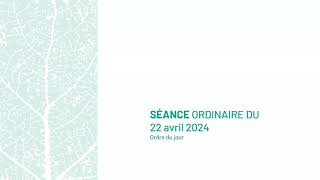 Séance du conseil municipal de Mascouche | 22 avril 2024