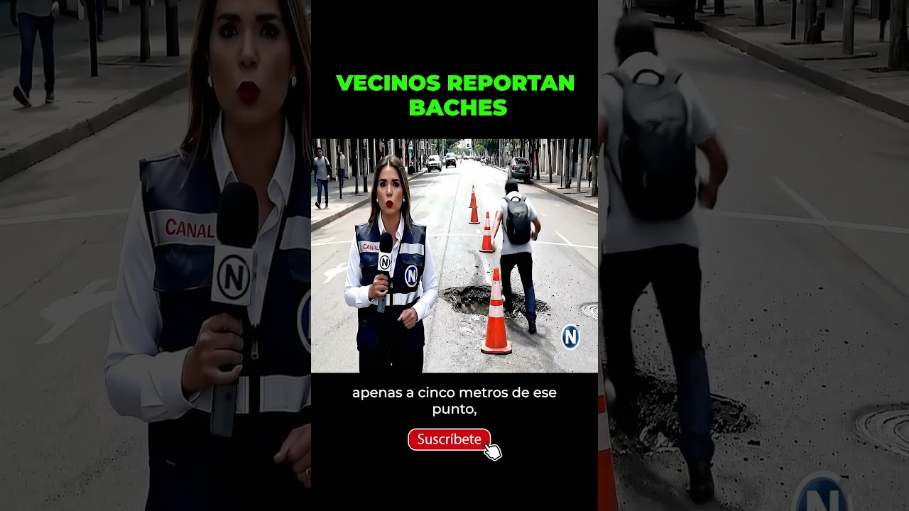 🚨 Reportera cubre baches… y terminan cayéndose todos 😭