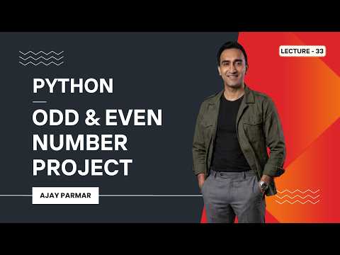 🔢 Python Odd & Even Number Project | Lecture 33 | Python + Data Analytics