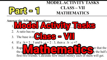 Class 7 Maths Model Activity Tasks in English/Hindi and Urdu wbbse