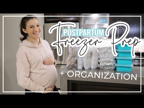 FILL YOUR FREEZER BEFORE BABY // Postpartum Freezer Meal Prep + Freezer Organization