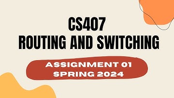 CS407 Routing and Switching | Assignment 01 Spring 2024 | Virtual University