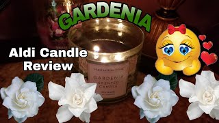 Aldi||Huntington Home ~ Gardenia Candle||Candle Review