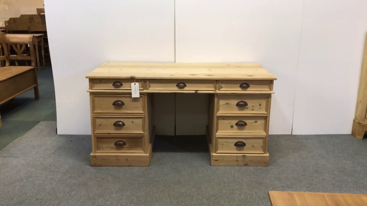 Large Reclaimed Pine Office Desk (dismantles) Pinefinders Old Pine