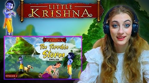 Little Krishna 😍Episode 2 | Terrible Storm | Russian girl watching