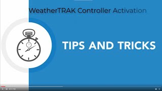 WeatherTRAK Controller Activation