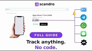 Scandro — Monitor Any Web Page for Changes, No Code (Full Demo)
