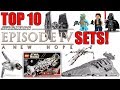 Top 10 LEGO Star Wars Episode 4 Sets! A New Hope | Millennium Falcon, Star Destroyer, Tie Fighter |