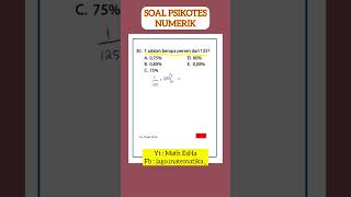TIU numerik matematika dasar soal psikotes